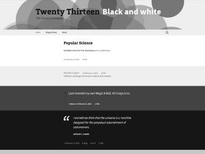 2013 black and white wordpress theme